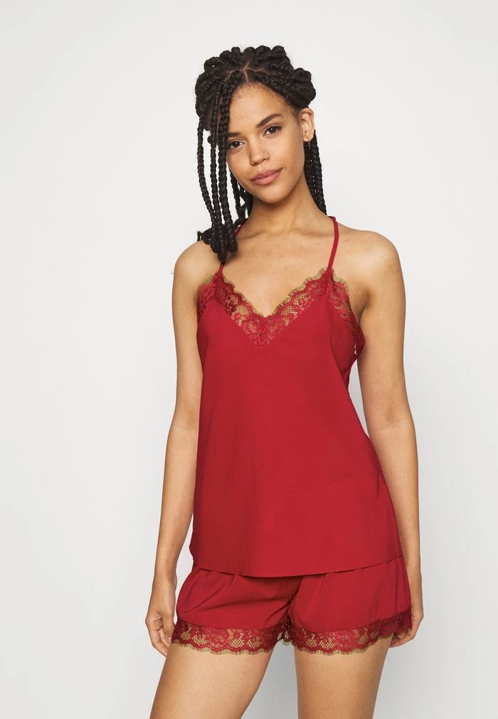 Vêtement De Nuit ANNA FIELD Anna Field Mia Chiffon Pj Set Rouge Femme | EZJ-4288838